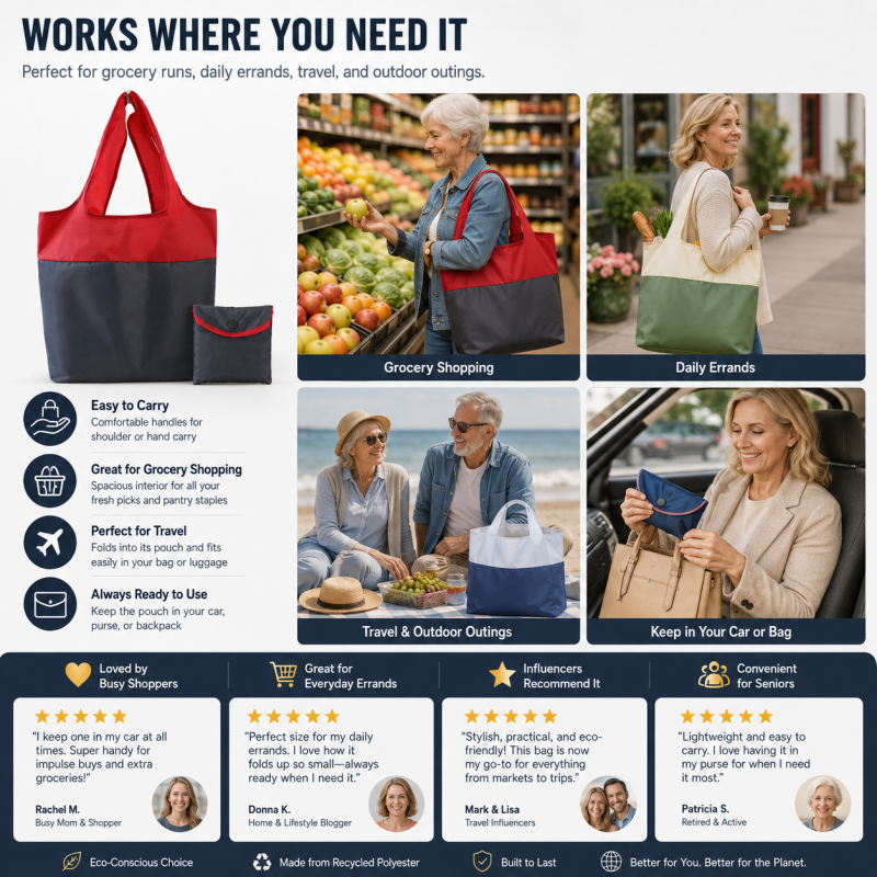 🔥LAST DAY BUY 1 GET 1 FREE EACH $9.99🔥Eco-Friendly Foldable Large Capacity Shopping Bag