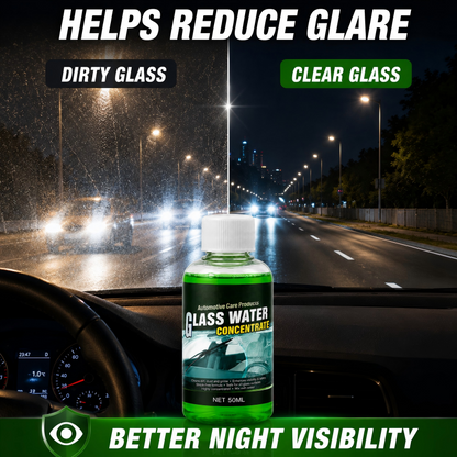 🔥Last Day Buy 1 Get 1 Free🔥Glass Concentrate – 10ml makes 1L, cuts bugs & grime, streak-free. 1 bottle = 50L. 🚗💪