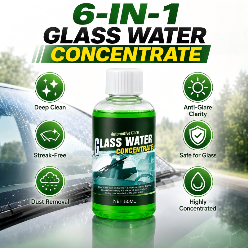 🔥Last Day Buy 1 Get 1 Free🔥Glass Concentrate – 10ml makes 1L, cuts bugs & grime, streak-free. 1 bottle = 50L. 🚗💪