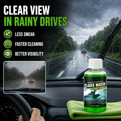 🔥Last Day Buy 1 Get 1 Free🔥Glass Concentrate – 10ml makes 1L, cuts bugs & grime, streak-free. 1 bottle = 50L. 🚗💪