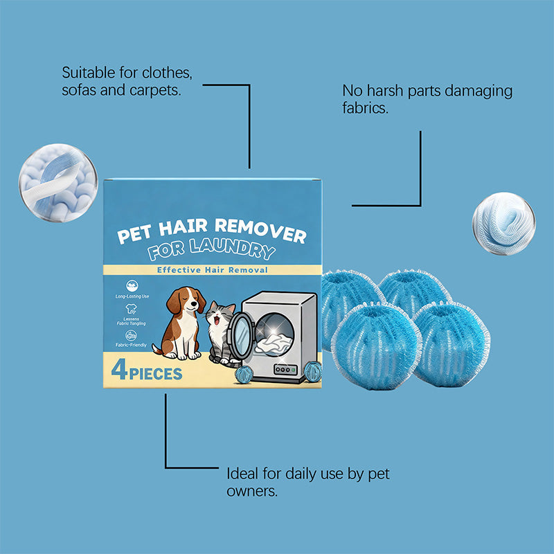 🔥LAST DAY BUY 2 GET 1 FREE🔥Catch Pet Hair Instantly! No-Snag Reusable Laundry Balls