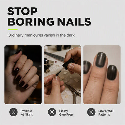 🔥LAST DAY BOGO SALE - Each $3.99🎃 Spooky Glow Halloween Nail Wraps – Salon-Look Nails in Minutes
