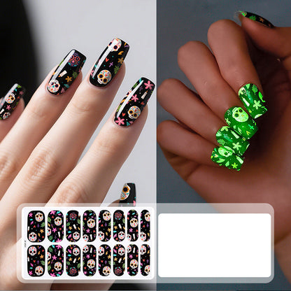 🔥LAST DAY BOGO SALE - Each $3.99🎃 Spooky Glow Halloween Nail Wraps – Salon-Look Nails in Minutes