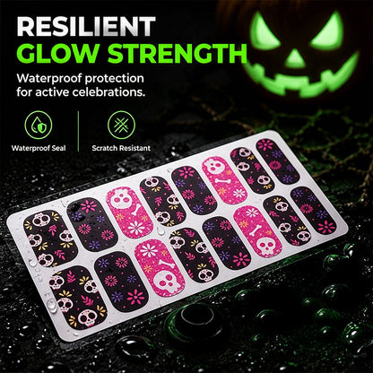 🔥LAST DAY BOGO SALE - Each $3.99🎃 Spooky Glow Halloween Nail Wraps – Salon-Look Nails in Minutes
