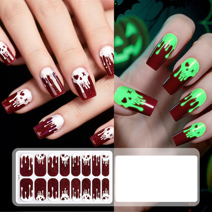 🔥LAST DAY BOGO SALE - Each $3.99🎃 Spooky Glow Halloween Nail Wraps – Salon-Look Nails in Minutes