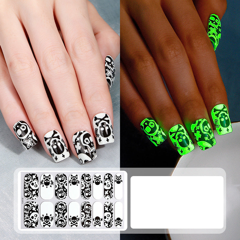 🔥LAST DAY BOGO SALE - Each $3.99🎃 Spooky Glow Halloween Nail Wraps – Salon-Look Nails in Minutes