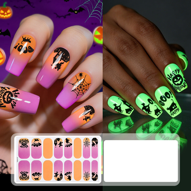 🔥LAST DAY BOGO SALE - Each $3.99🎃 Spooky Glow Halloween Nail Wraps – Salon-Look Nails in Minutes