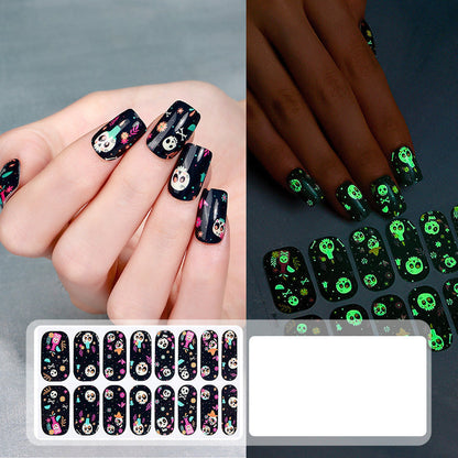 🔥LAST DAY BOGO SALE - Each $3.99🎃 Spooky Glow Halloween Nail Wraps – Salon-Look Nails in Minutes