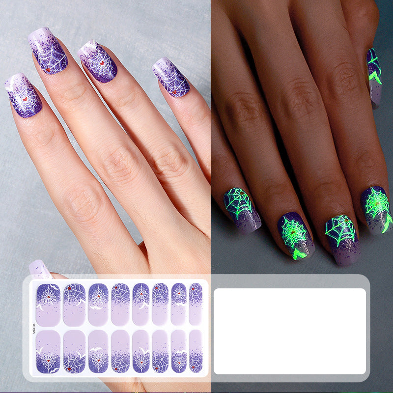 🔥LAST DAY BOGO SALE - Each $3.99🎃 Spooky Glow Halloween Nail Wraps – Salon-Look Nails in Minutes