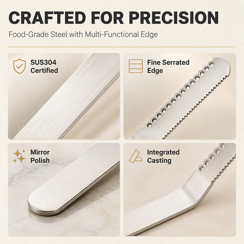 🔥Last Day Buy 1 Get 1 Free🔥Professional 304 Stainless Steel 3-in-1 Butter Knife and Spreader