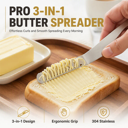 🔥Last Day Buy 1 Get 1 Free🔥Professional 304 Stainless Steel 3-in-1 Butter Knife and Spreader